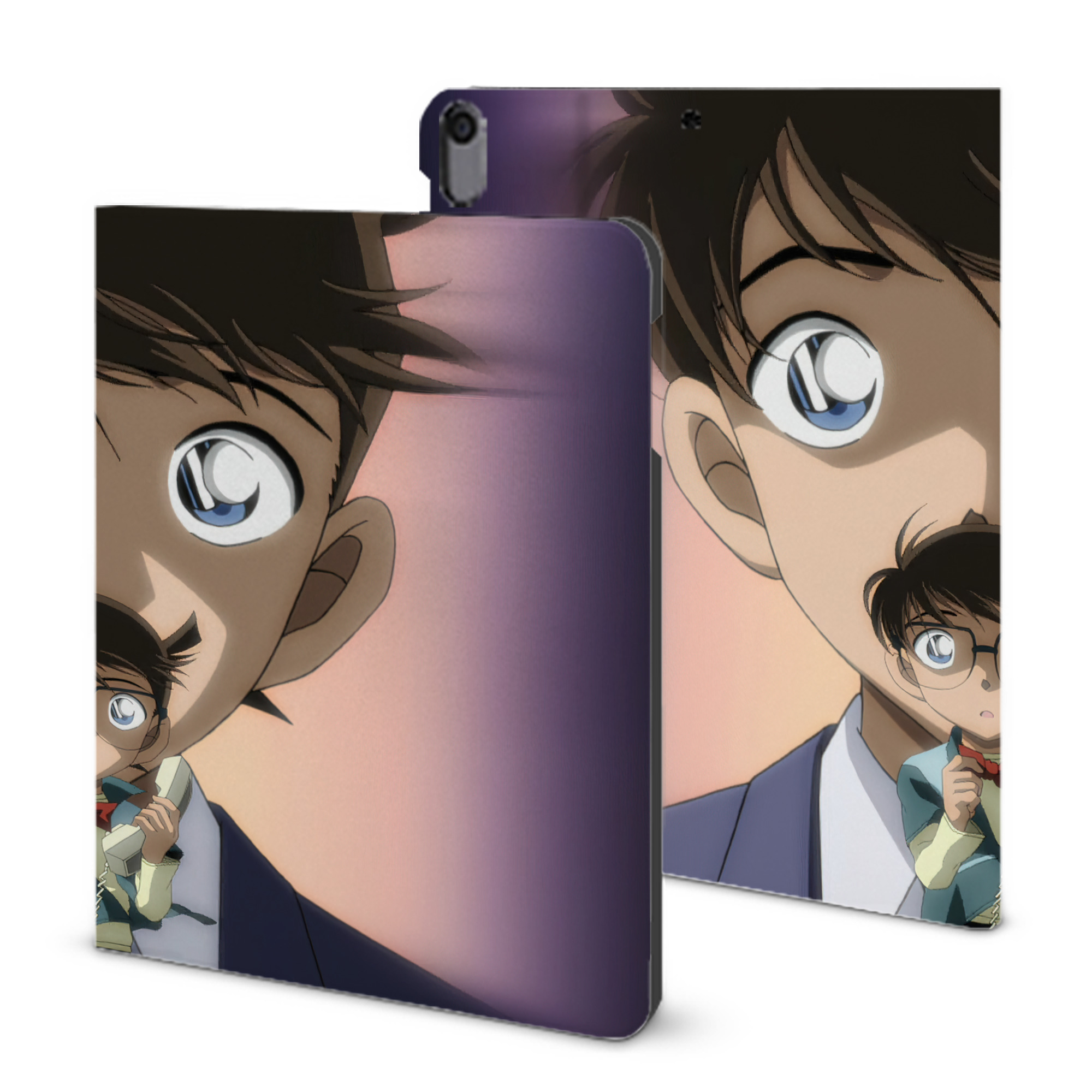 （画像用） 名探偵コナン Detective Conan IPad ケース ブック型 PUレザー TPU 耐衝撃 軽量 薄型 ペン収納なし 全面保護 IPad 各モデル対応